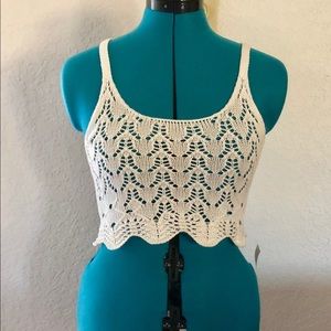 Crochet crop tank top
